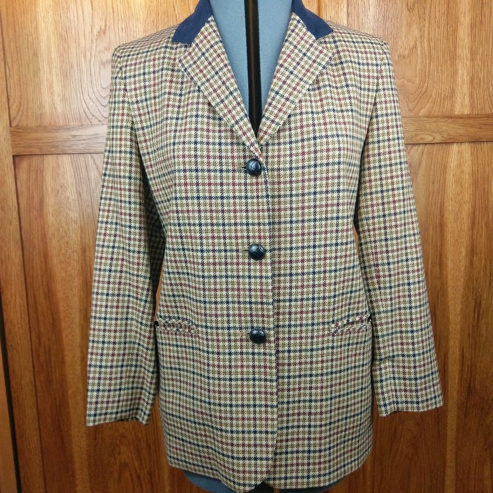Vintage Talbots Plaid Blazer Jacket